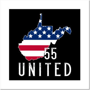 West Virginia 55 United - WV STRONG - 55 Strong Shirt Posters and Art